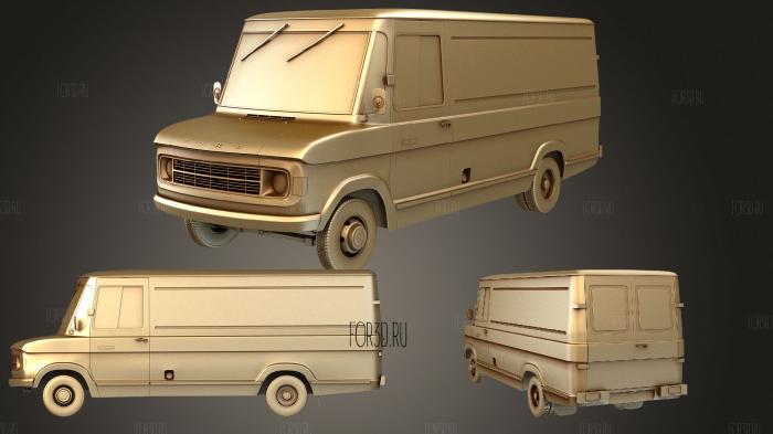 Ford A Series PanelVan 1973 stl model for CNC