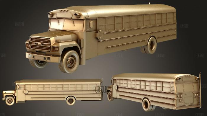 Ford B 700 Thomas Conventional School Bus 1984 3d stl модель для ЧПУ