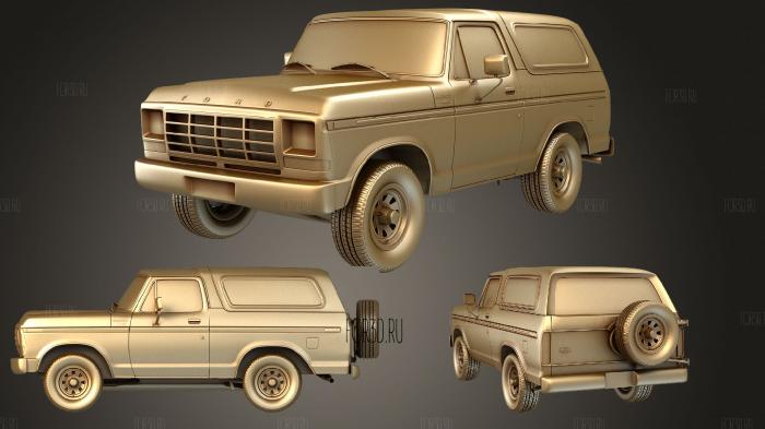 Ford Bronco (Mk2) универсал 1978 3d stl модель для ЧПУ