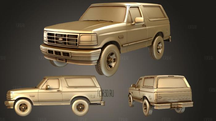 Ford Bronco (Mk5) 1992 stl model for CNC