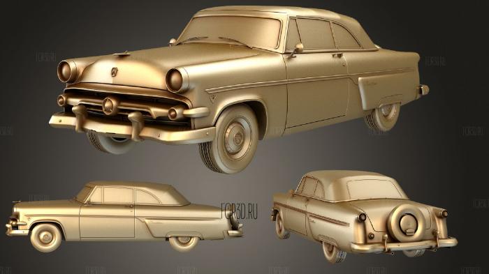 Ford Crestline (76B) Sunliner 1954 stl model for CNC