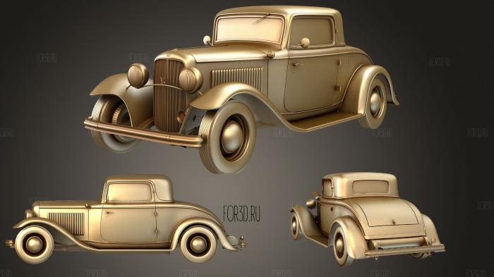 Ford De Luxe Coupe V8 1932 stl model for CNC