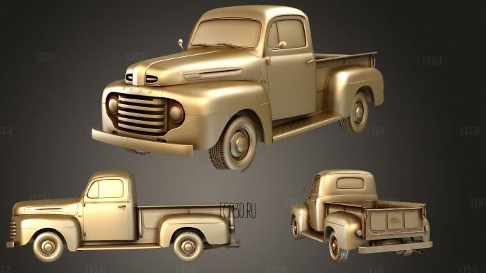 Ford F (Mk1) 1 Pickup 1948 stl model for CNC