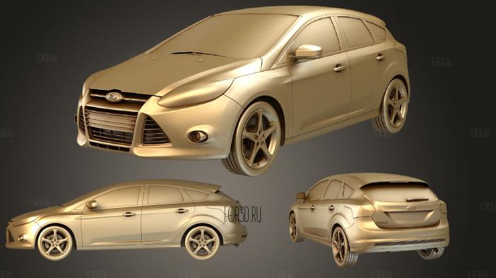 Ford Focus Hatchback 2012 3d stl модель для ЧПУ