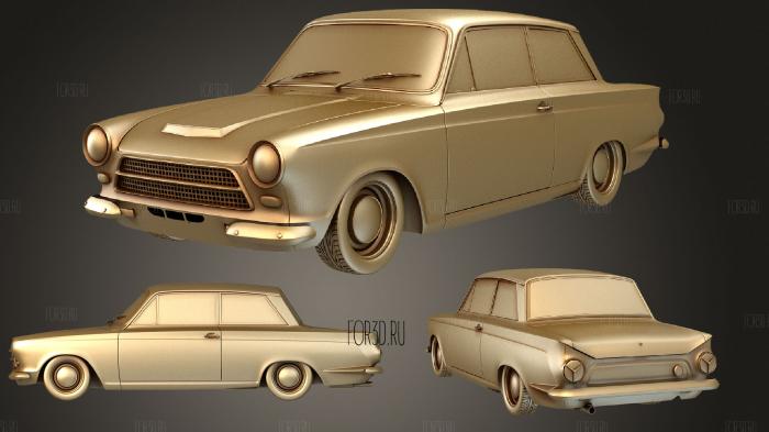 Ford Lotus Cortina MkI 1963 3d stl модель для ЧПУ