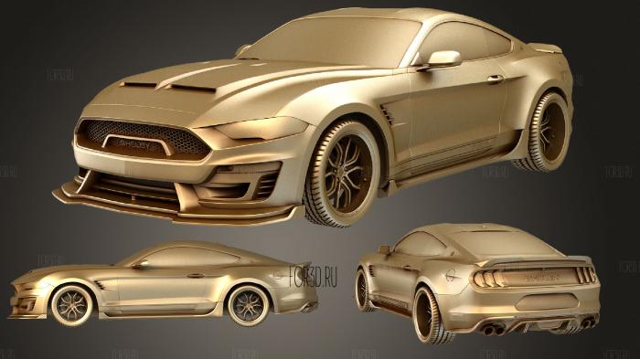 Ford Mustang (Mk6f) coupe Shelby Super Snake concept 2018 mentalray 3d stl модель для ЧПУ