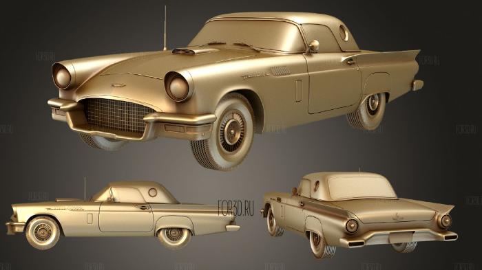 Ford Thunderbird 1957 3d stl модель для ЧПУ