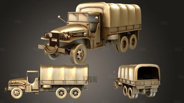 Военный грузовик GMC 353 3d stl модель для ЧПУ