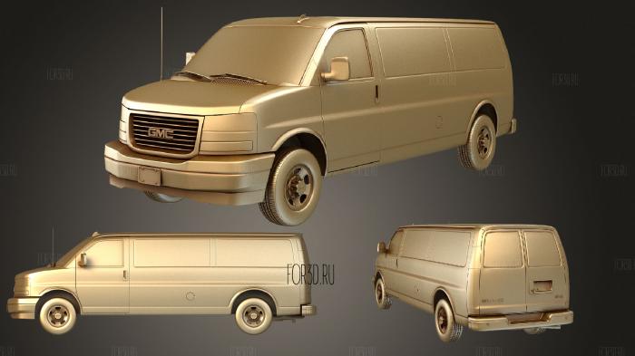 Удлиненный фургон gmc savana cargo rwd 3500 2022rar 3d stl модель для ЧПУ