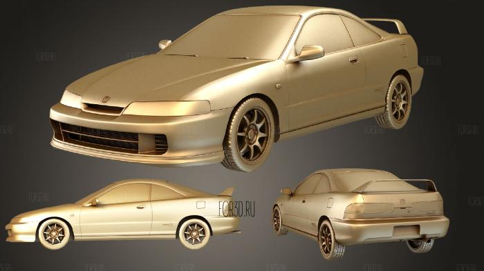 Honda Integra Type R coupe 1995 stl model for CNC