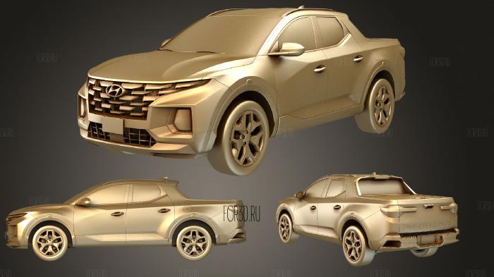 Hyundai Santa Cruz 2022 stl model for CNC