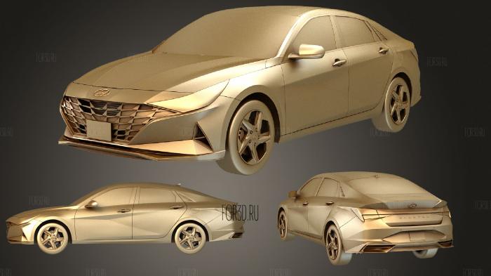 Hyundai Elantra 2021 stl model for CNC