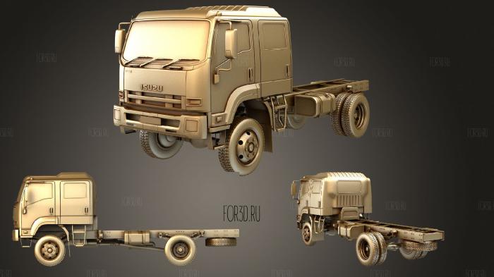 Isuzu FTS 800 CrewCab Chassis Truck 2axle 2014 mentalray stl model for CNC