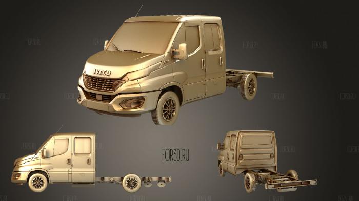Iveco Daily Crew Cab L2 Chassis 2020 stl model for CNC