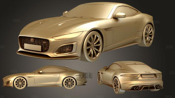 Jaguar F Type R Coupe 2021 stl model for CNC