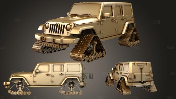 Jeep wrangler unlimited x1 crawler 3d stl модель для ЧПУ