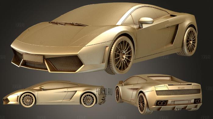 Lamborghini Gallardo stl model for CNC