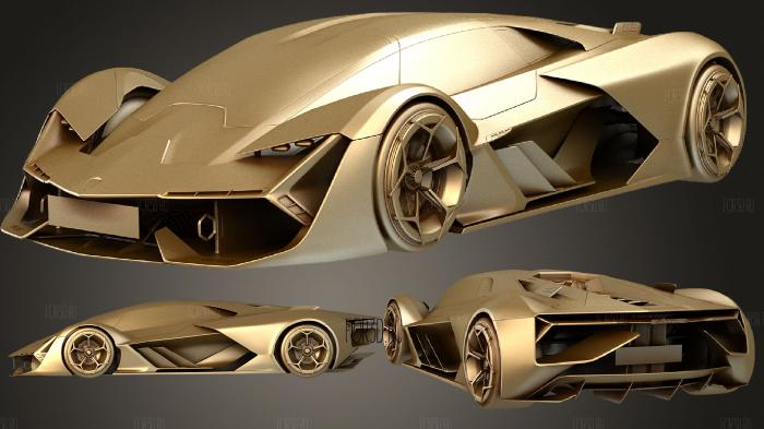 Lamborghini Terzo Millennio 2018 set stl model for CNC