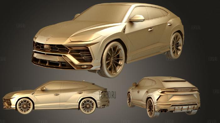 Lamborghini Urus 2019 mentalray stl model for CNC