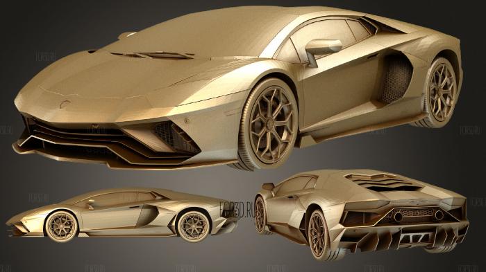 Lamborghini aventador lp 780 4 ultimae 2022 (2) 3d stl модель для ЧПУ