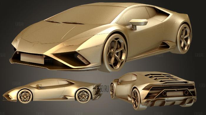 Lamborghini huracan evo rwd 2021 stl model for CNC