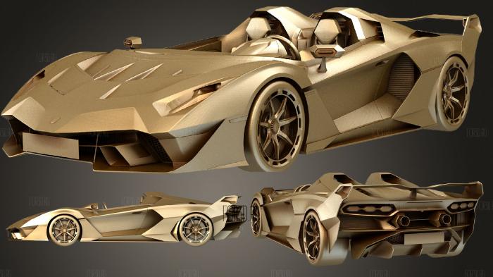Lamborghini sc20 2020 stl model for CNC
