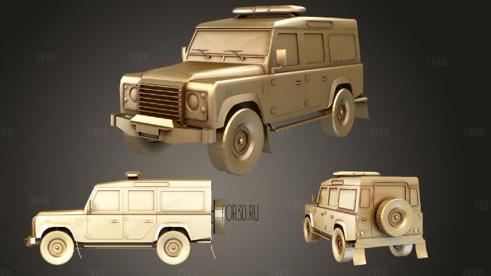 Land Rover Defender Guardia Civil stl model for CNC