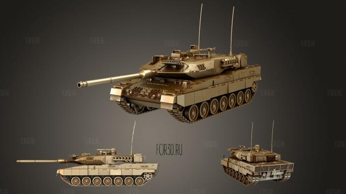 Leopard 2A7 German Tank stl model for CNC