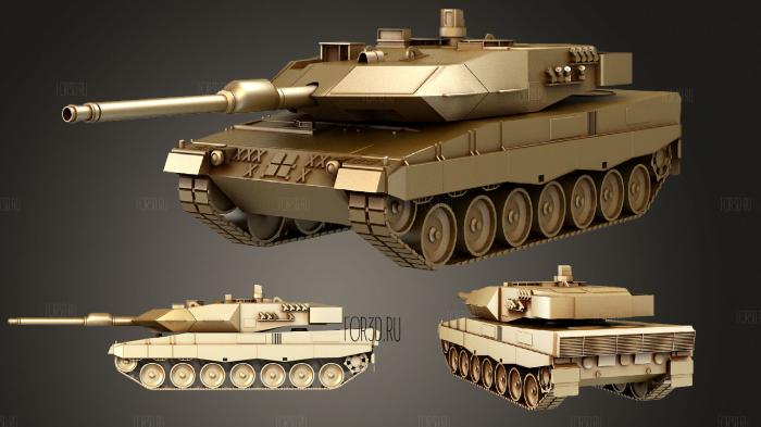 Leopard 2 My First Tank stl model for CNC