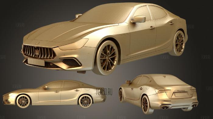 Maserati ghibli hybrid 2021 stl model for CNC