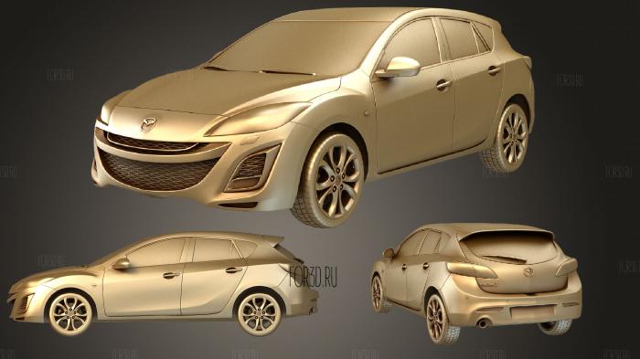Mazda 3 hatchback 2011 stl model for CNC