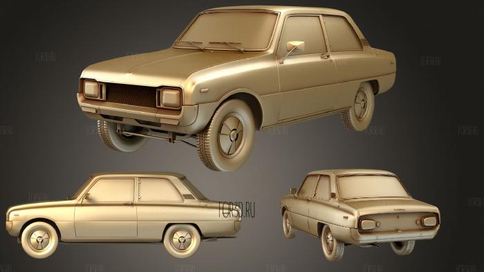 Mazda 1000 2-дверный седан 1973 3d stl модель для ЧПУ