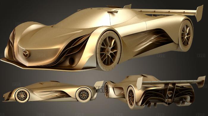 Mazda furai concept 2008 editable stl model for CNC