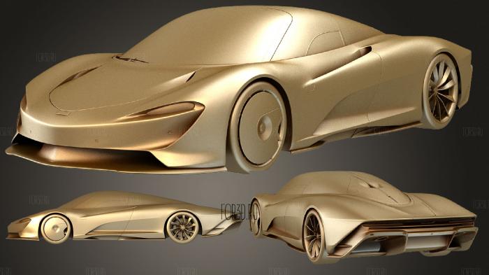 McLaren Speedtail 2020 stl model for CNC