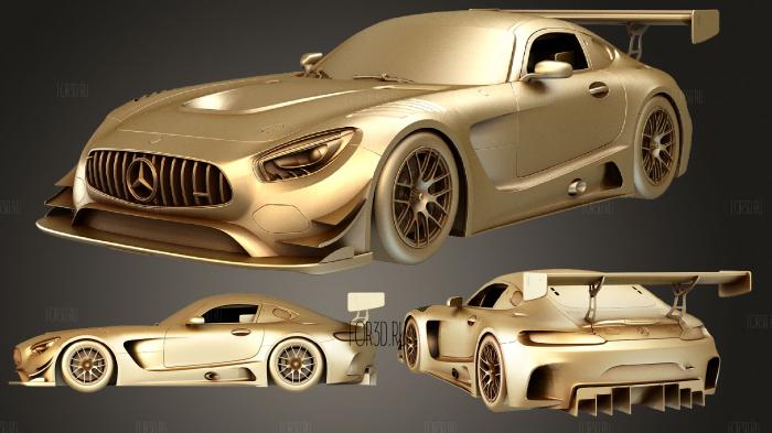 Mercedes AMG GT3 V ray stl model for CNC