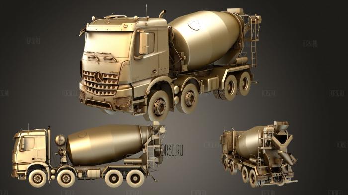 Mercedes Arocs Mixer 3d stl модель для ЧПУ