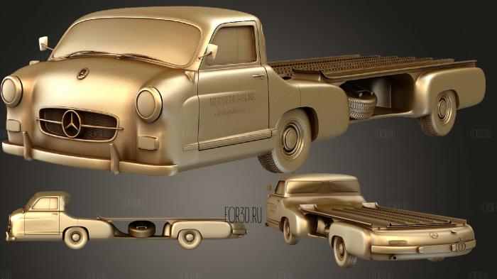 Mercedes Benz Blue Wonder Renntransporter 1954 stl model for CNC