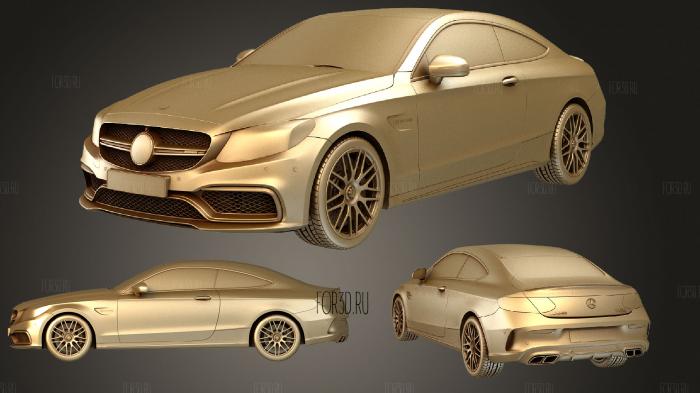 Mercedes Benz C63 AMG Coupe 2017 set 3d stl модель для ЧПУ