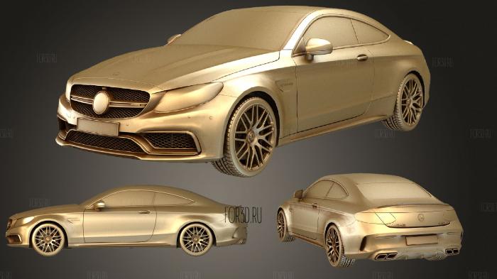 Mercedes Benz C class Coupe 2016 stl model for CNC