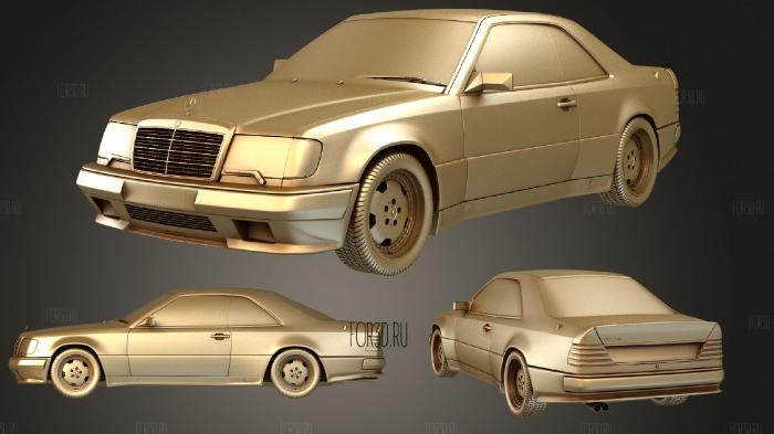 Mercedes Benz E class (Mk2) (C124) coupe AMG widebody 1988 stl model for CNC