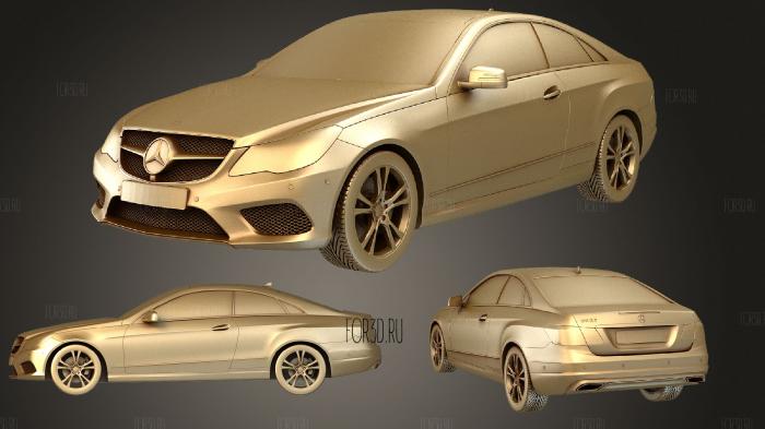 Mercedes Benz E Class Coupe 2015 set stl model for CNC