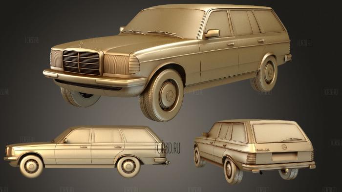 Mercedes Benz E class W123 estate 1975 stl model for CNC