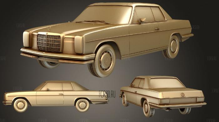 Mercedes Benz W114 coupe 1969 stl model for CNC