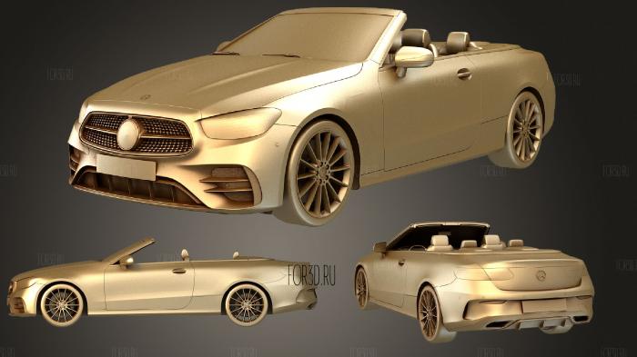 Mercedes Benz E Class Cabrio AMG Line 2021 stl model for CNC
