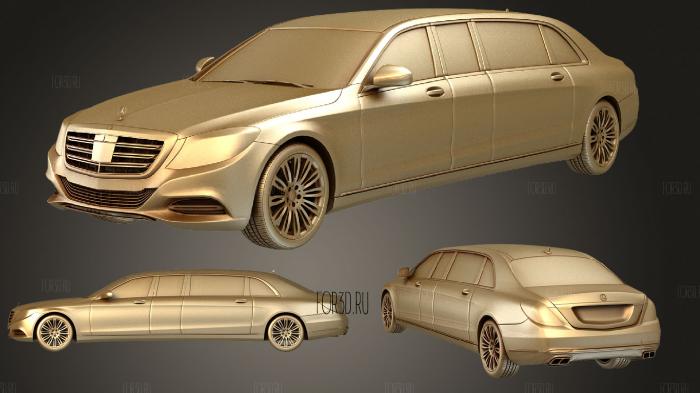 Mercedes benz s class pullman limousine 2016 stl model for CNC