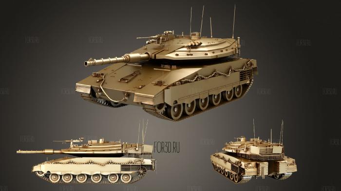 Merkava Mk4 Israeli Tank stl model for CNC