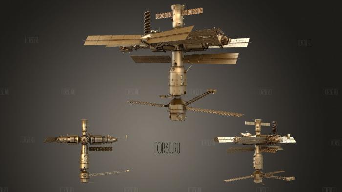MIR Space Station Complex stl model for CNC