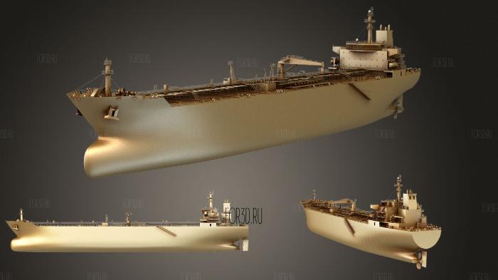 Oil Tanker Ship Evergreen stl model for CNC
