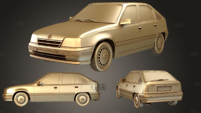 Opel Kadett E Хэтчбек 5 дверей 1991 3d stl модель для ЧПУ