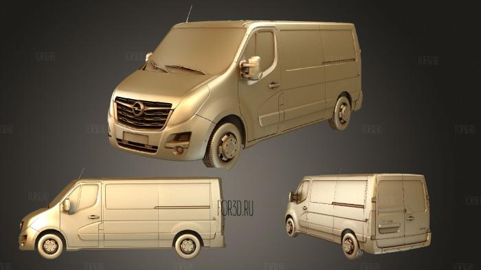 Opel Movano L2H1 Van 2020 stl model for CNC